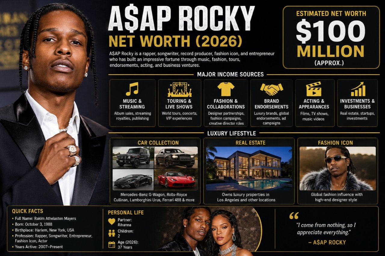 ASAP Rocky net worth 2026