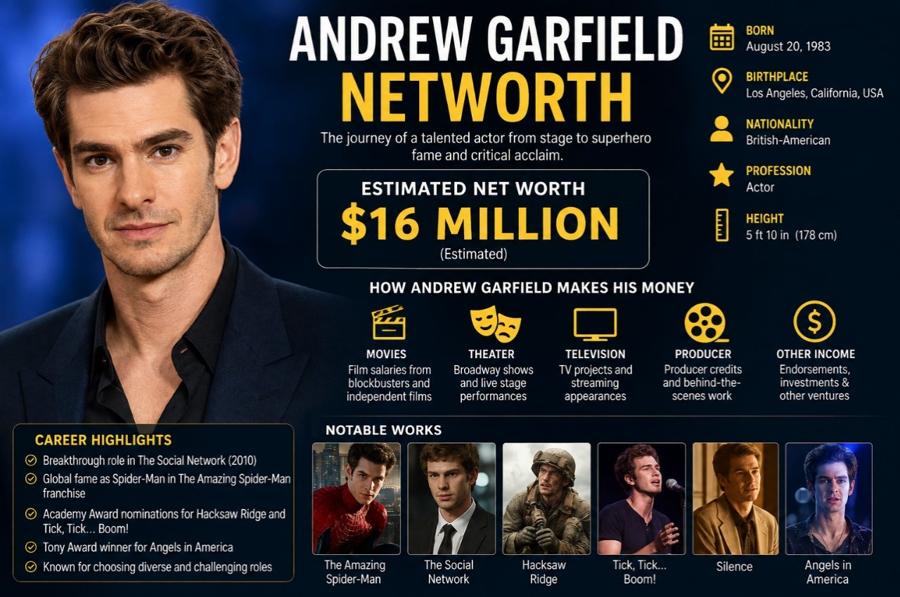 Andrew Garfield Networth