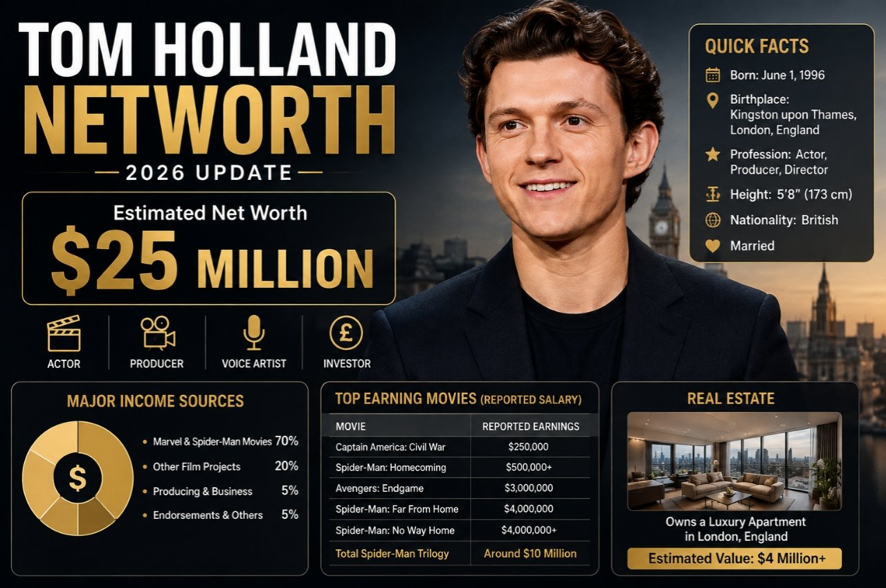 Tom Holland Networth